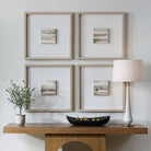 Studying Sepia Hand Painted Canvases - Set of 4 by Uttermost