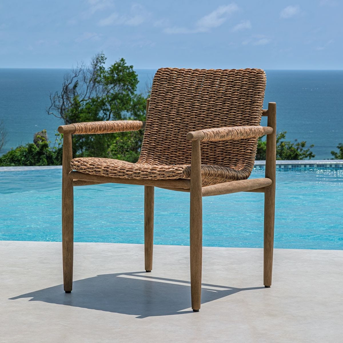 Sumba Flax Outdoor Dining Chair by Uttermost