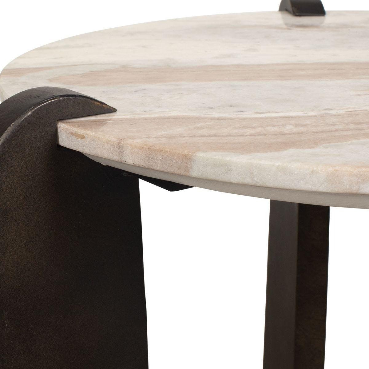 Talud Modern Side Table in Marble by Uttermost