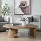 Tiernan Reclaimed Oak Round Coffee Table by Uttermost