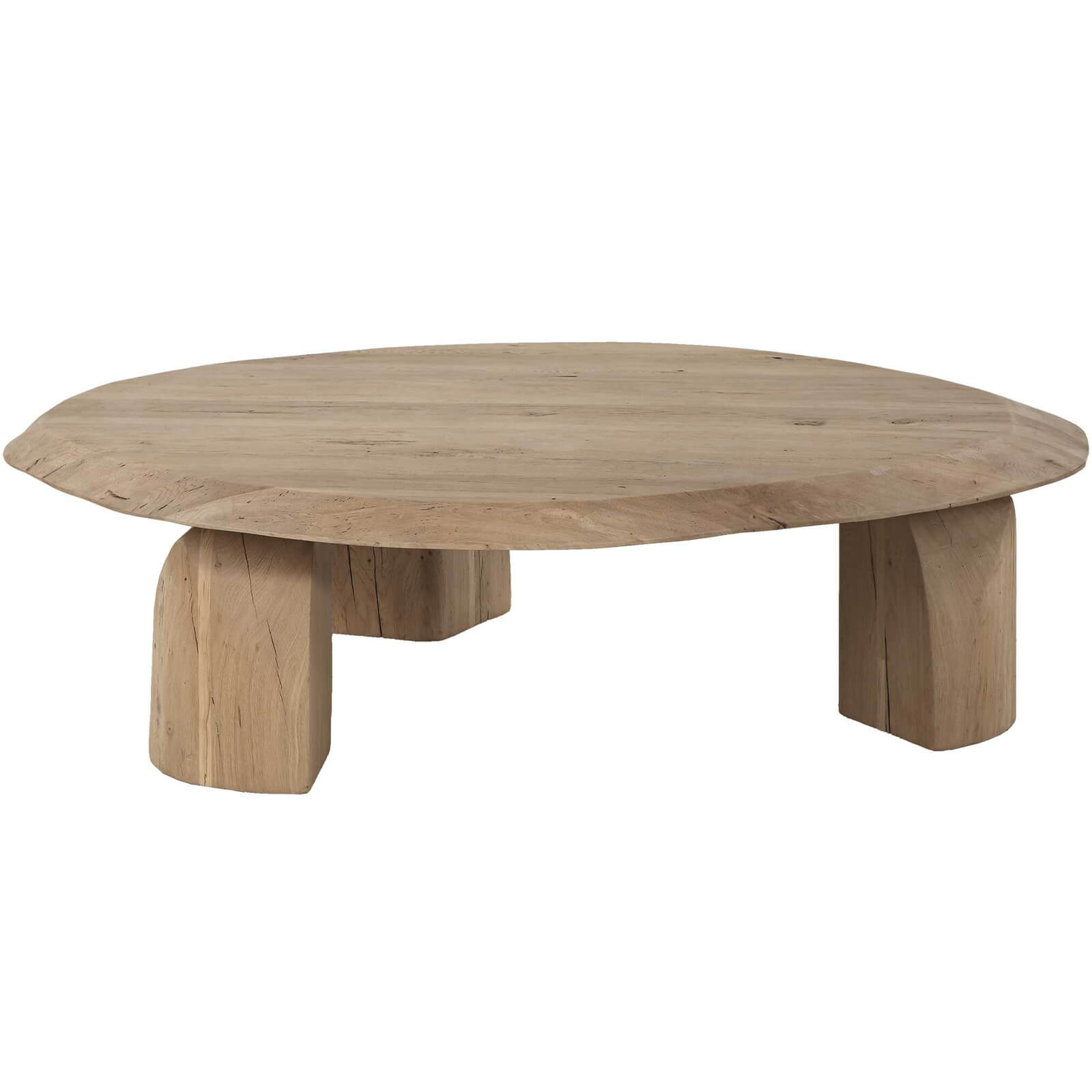 Tiernan Reclaimed Oak Round Coffee Table by Uttermost