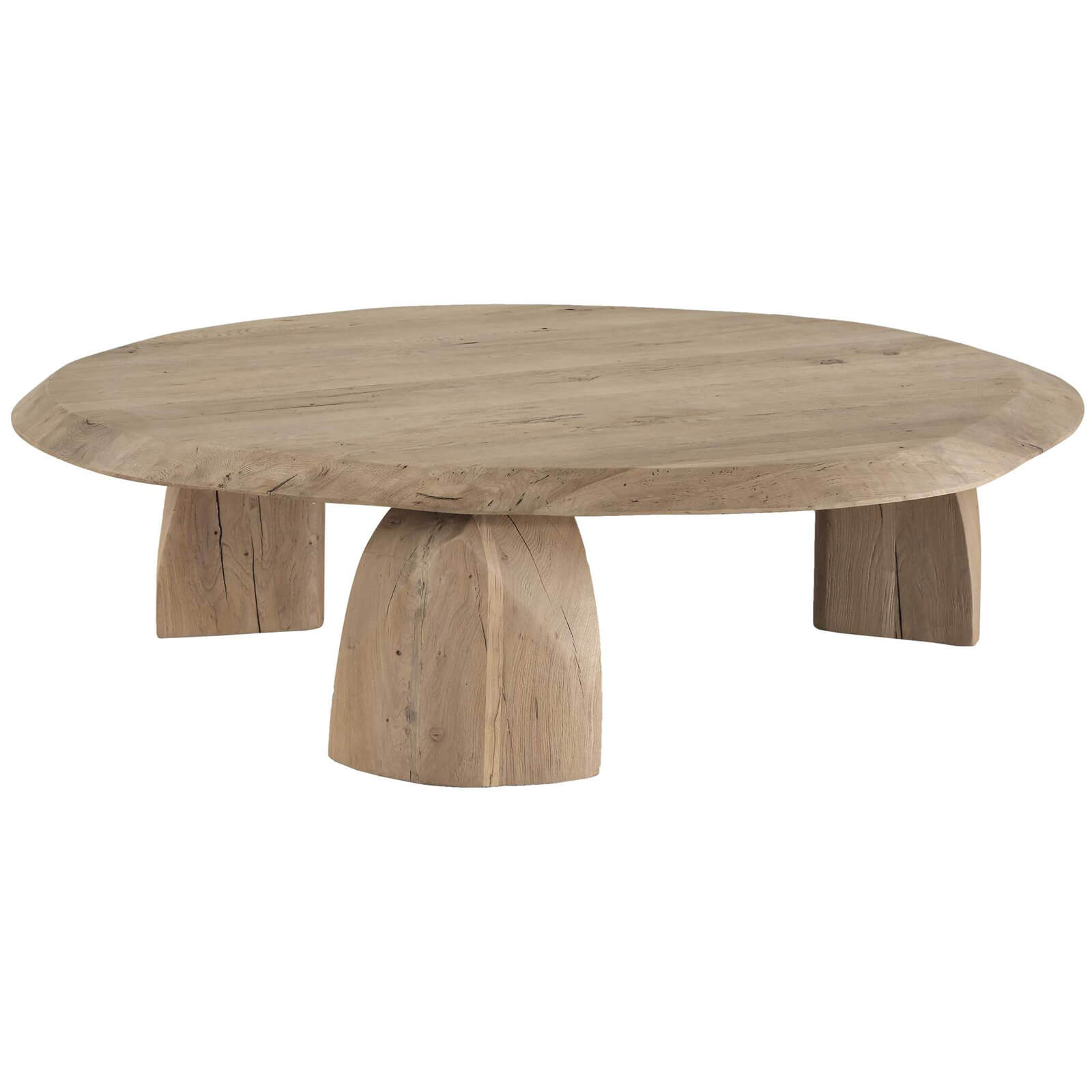 Tiernan Reclaimed Oak Round Coffee Table by Uttermost