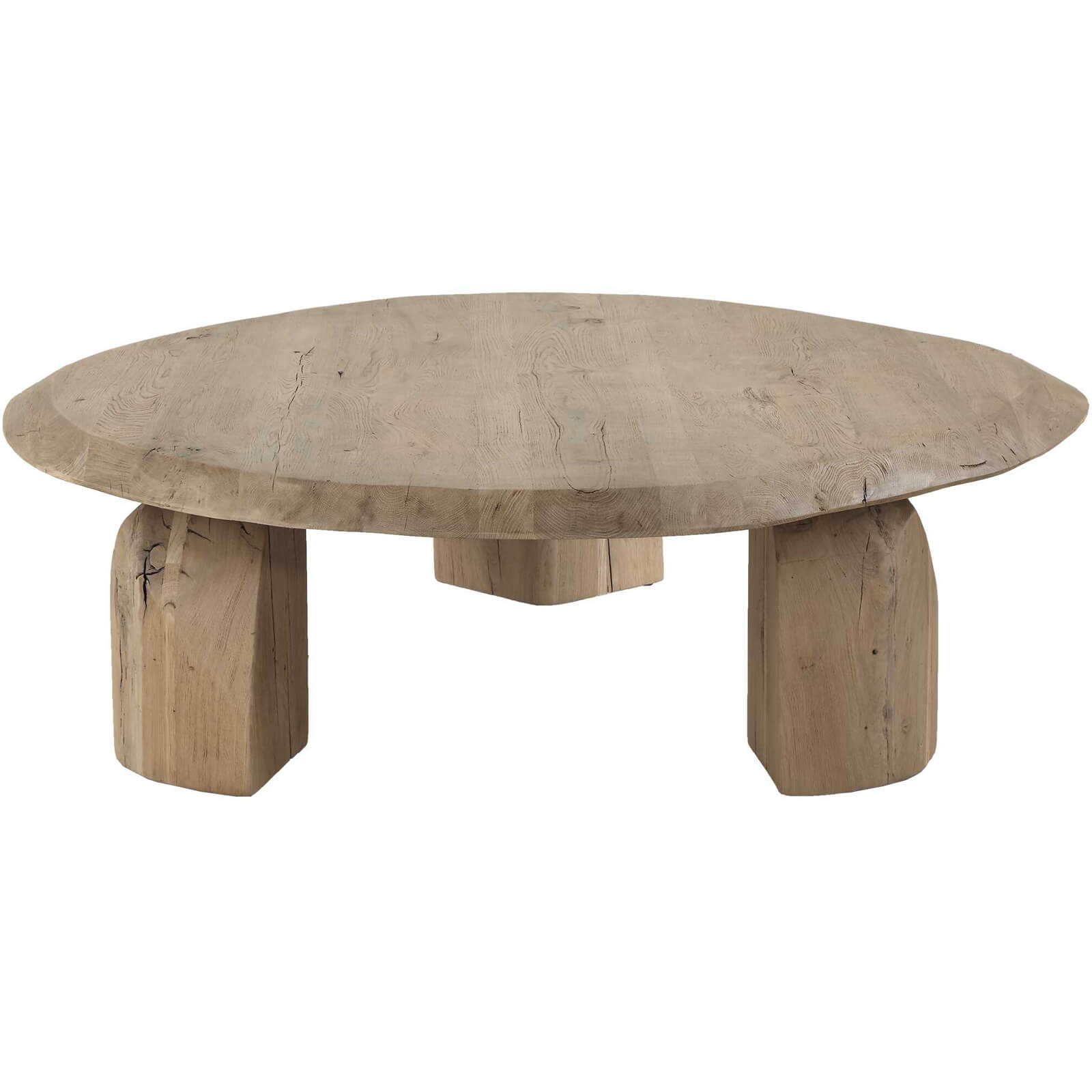 Tiernan Reclaimed Oak Round Coffee Table by Uttermost