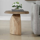 Tiernan Reclaimed Oak Round Side Table by Uttermost