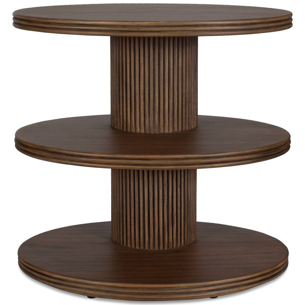 Top Tier Oval Side Table in Walnut by Uttermost