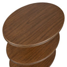Top Tier Oval Side Table in Walnut by Uttermost