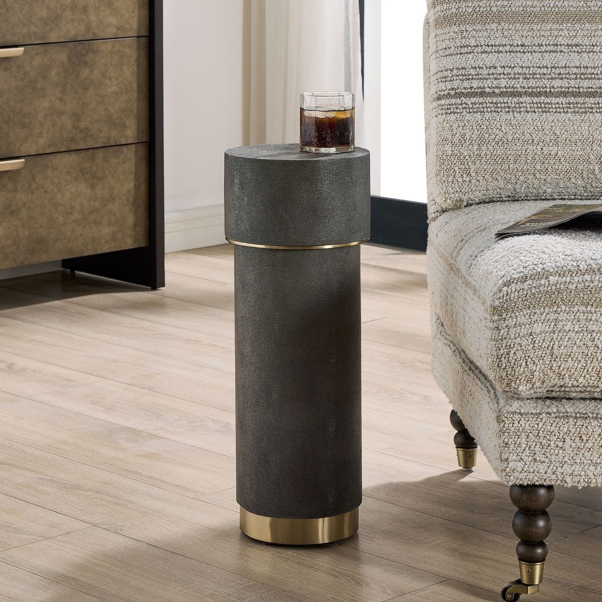 Wessex Drink Table in Charcoal by Uttermost