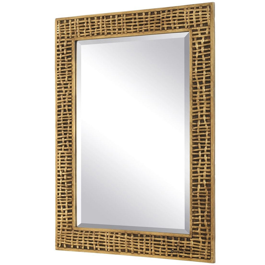Woven In Time Mirror in Gold by Uttermost