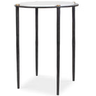 Wren Round White Marble Side Table by Uttermost