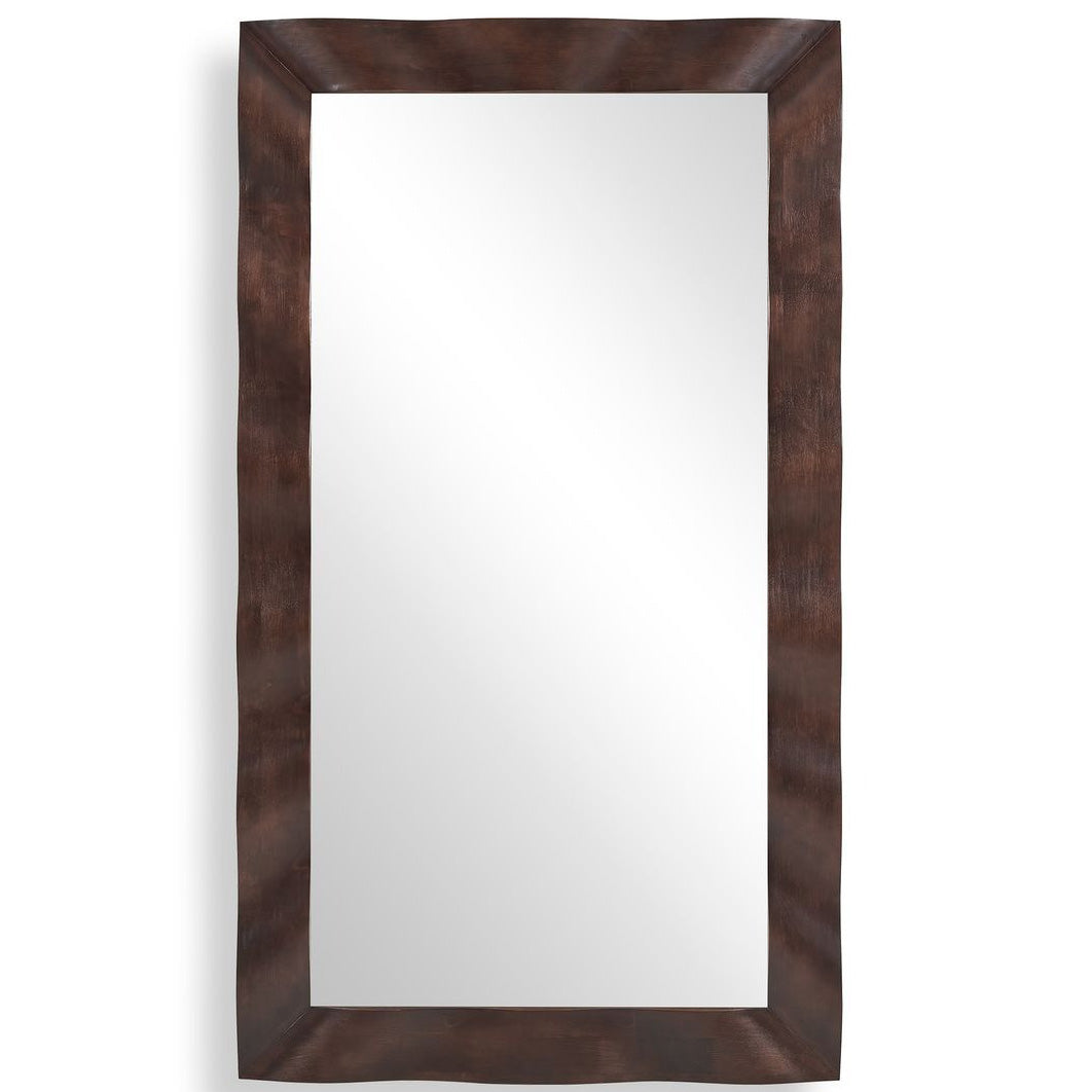 Wrinkle Wavy Mirror in Wood by Uttermost