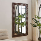 Wrinkle Wavy Mirror in Wood by Uttermost