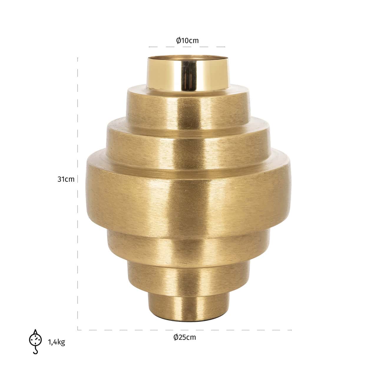 Akelei Gold Vase by Richmond Interiors