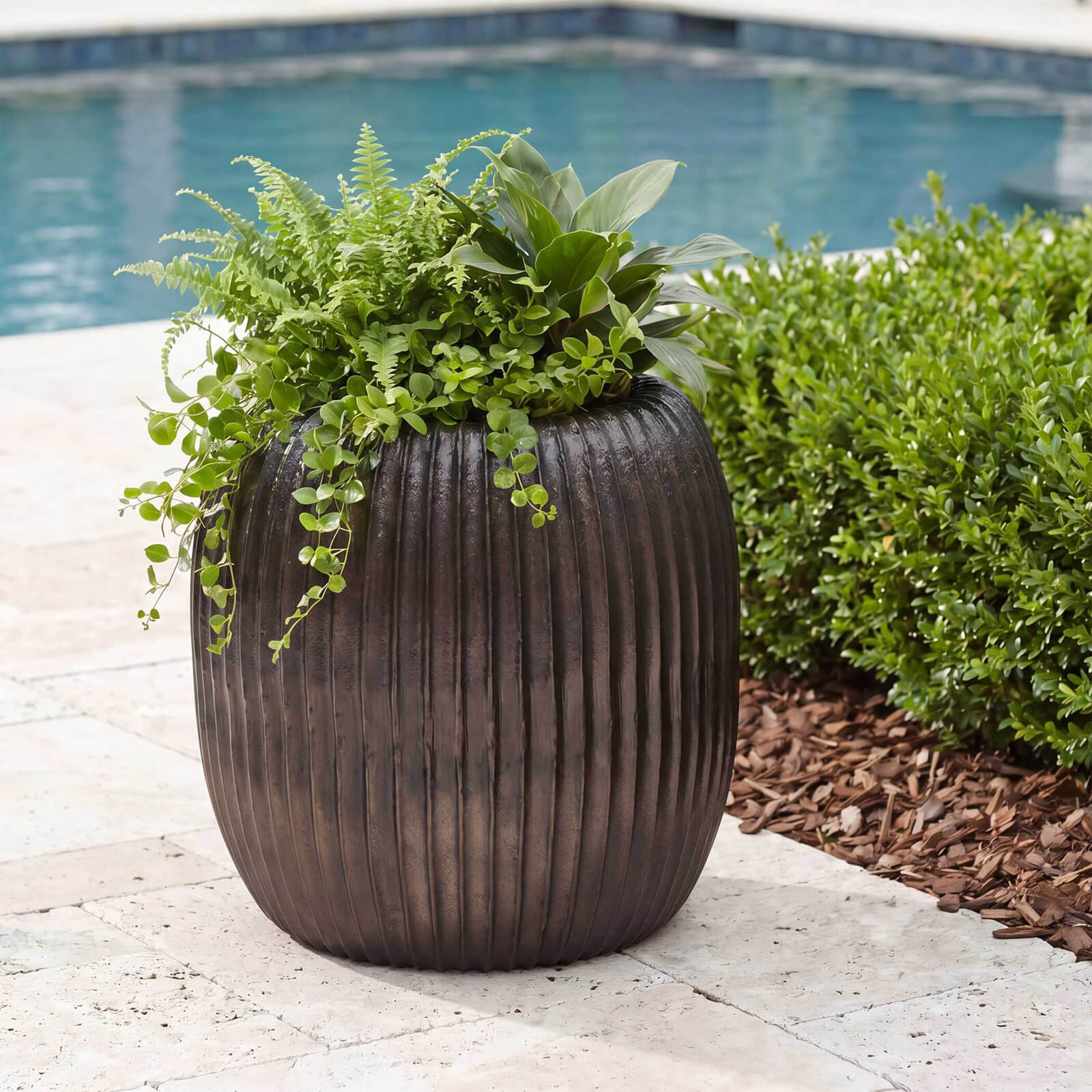Vector Ridge Indoor-Outdoor Planter by Uttermost