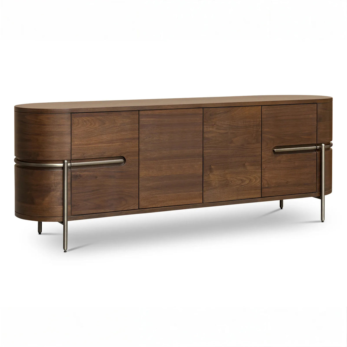 Vienna Natural Walnut & Brushed Brass Sideboard Berkeley Designs