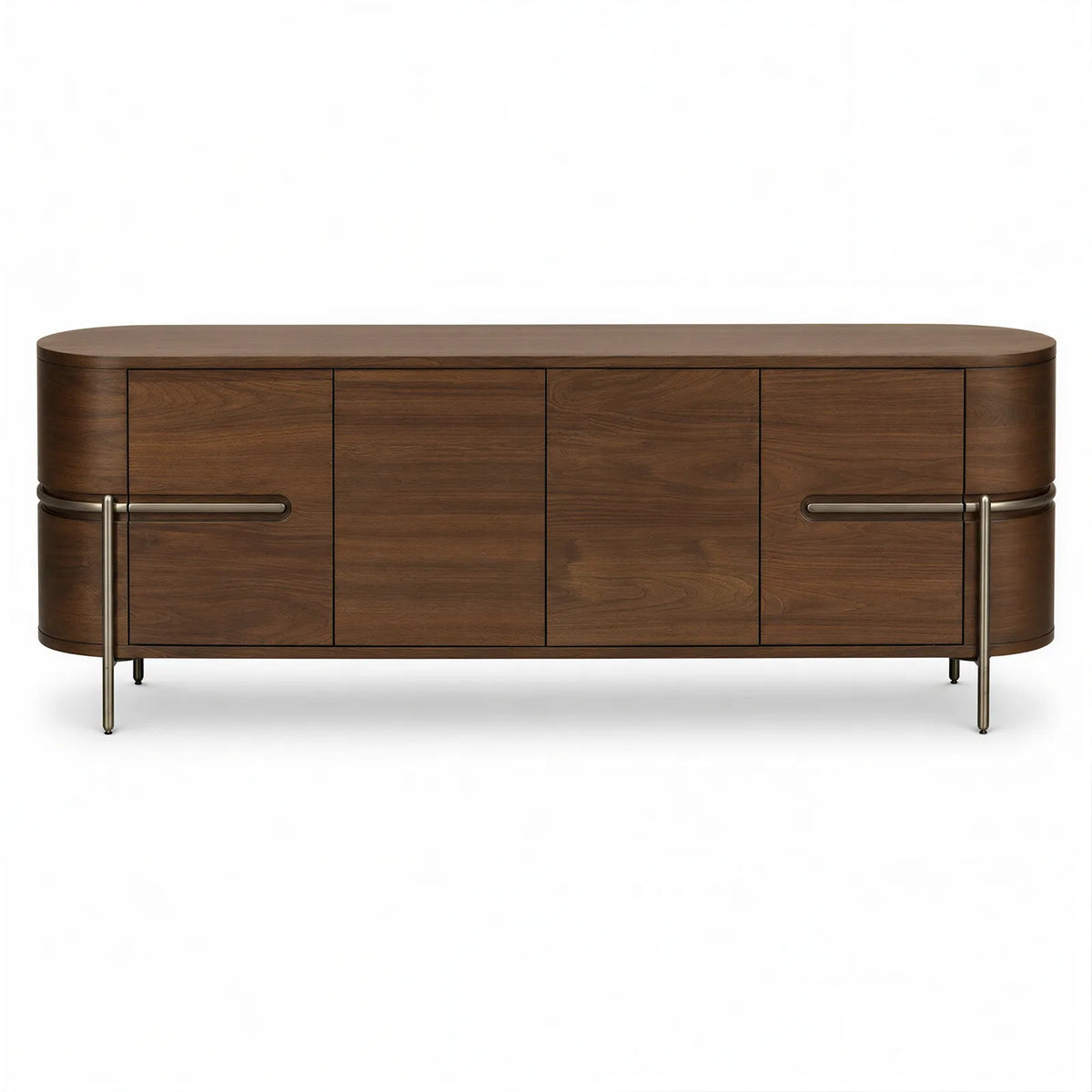 Vienna Natural Walnut & Brushed Brass Sideboard Berkeley Designs