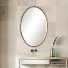 Oval Mirror Gold Leaf by Keiichi