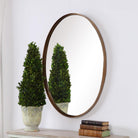 Oval Mirror Gold Leaf by Keiichi