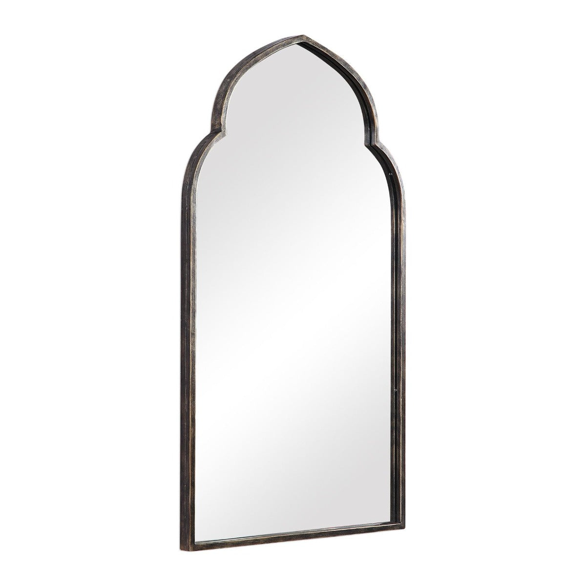 Temple Arched Mirror in Golden Bronze by Keiichi