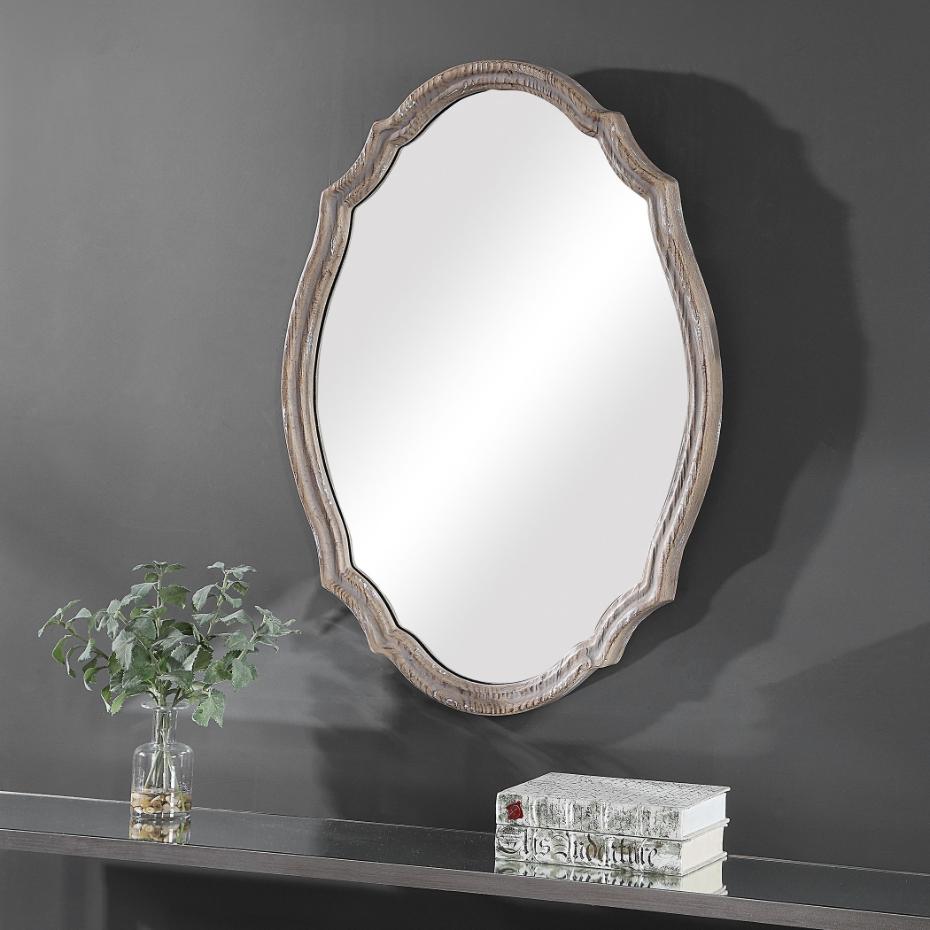 Aurelia Wood Effect Mirror by Keiichi
