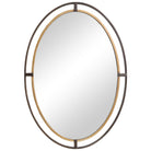 Contrast Oval Mirror Bronze & Gold by Keiichi