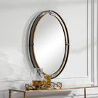 Contrast Oval Mirror Bronze & Gold by Keiichi