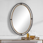 Contrast Oval Mirror Bronze & Gold by Keiichi
