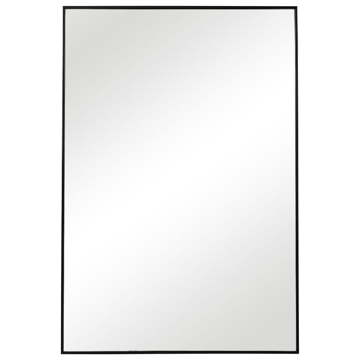 Simple Slim Frame Mirror Black by Keiichi