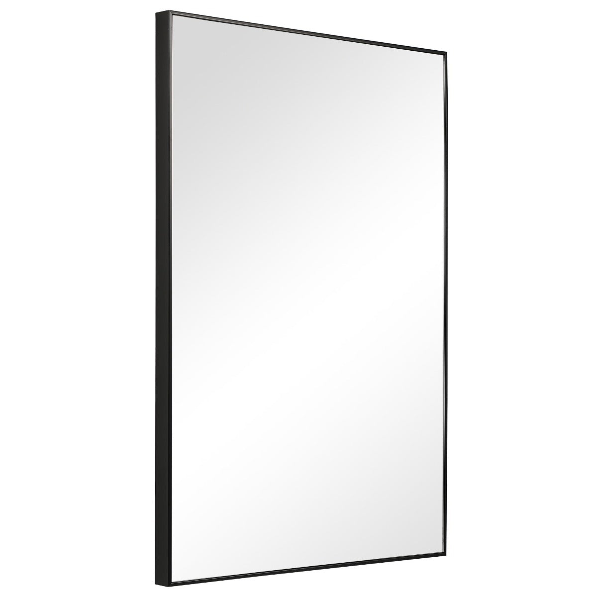 Simple Slim Frame Mirror Black by Keiichi