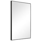 Simple Slim Frame Mirror Black by Keiichi