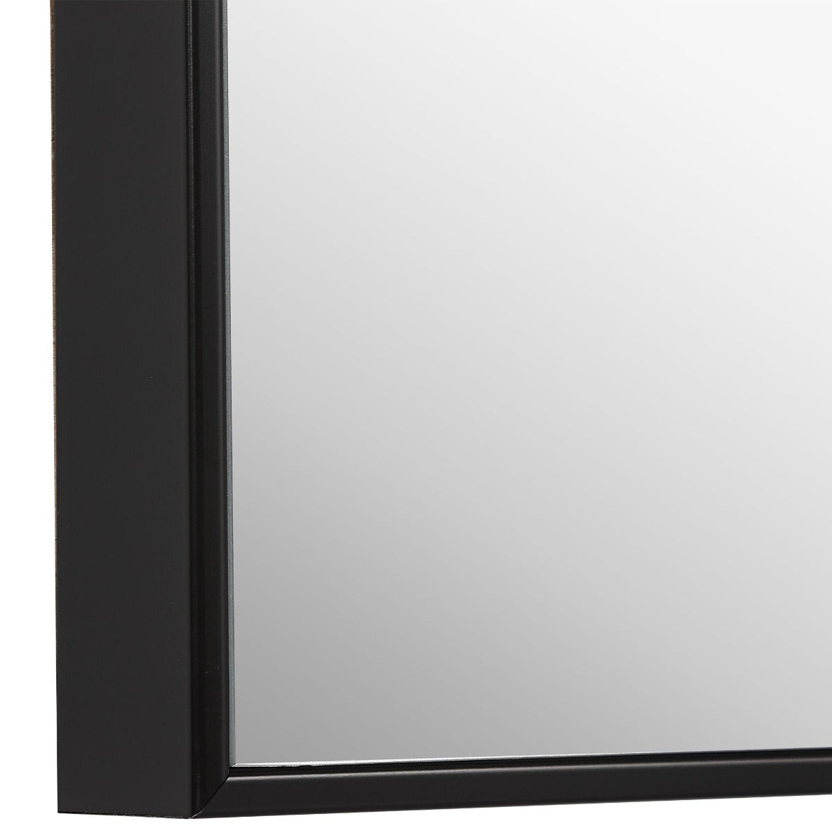 Simple Slim Frame Mirror Black by Keiichi