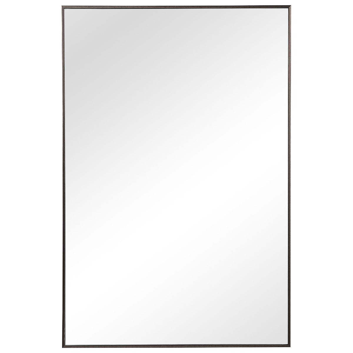 Simple Slim Frame Mirror Gunmetal Grey by Keiichi