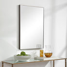 Simple Slim Frame Mirror Gunmetal Grey by Keiichi