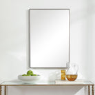 Simple Slim Frame Mirror Gunmetal Grey by Keiichi