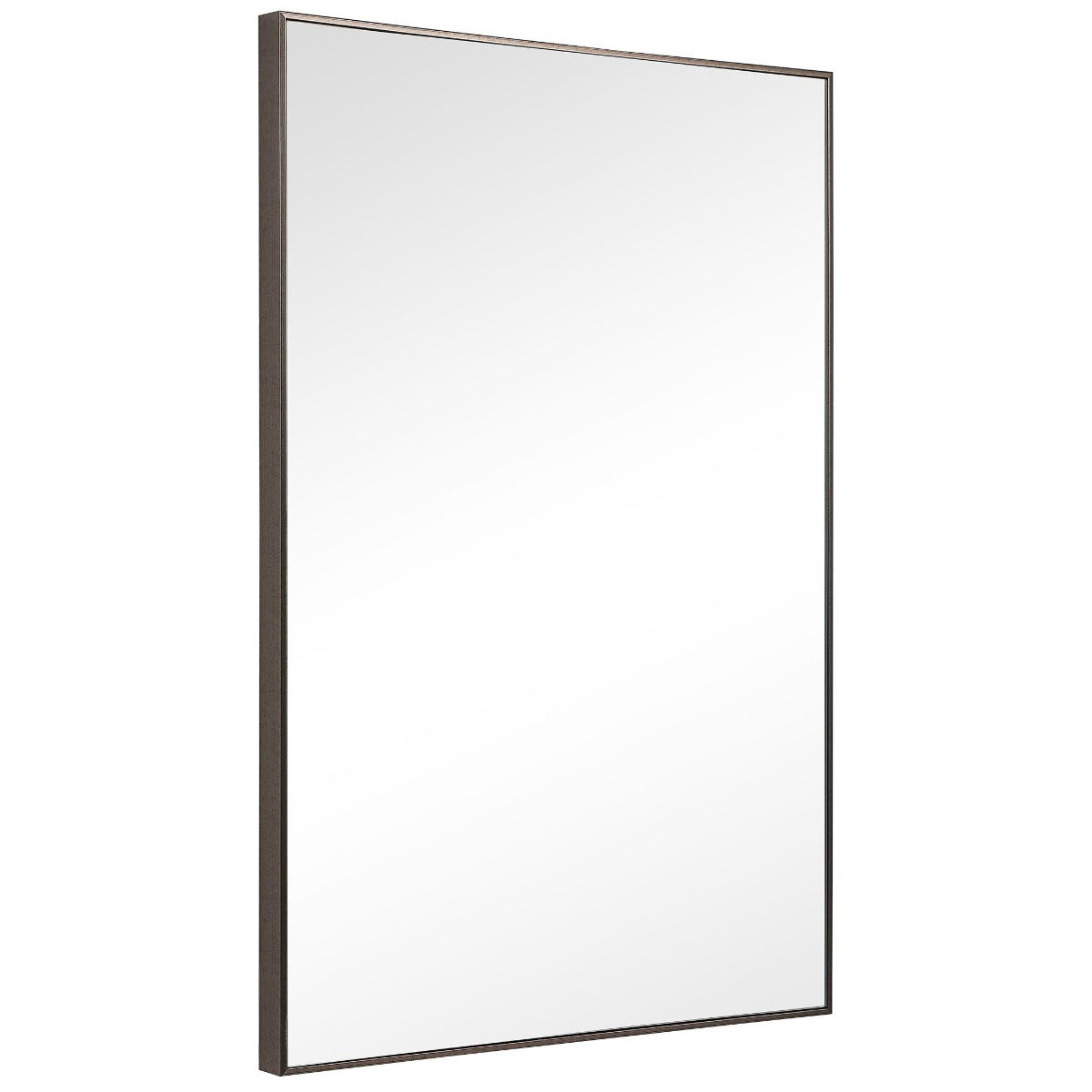 Simple Slim Frame Mirror Gunmetal Grey by Keiichi