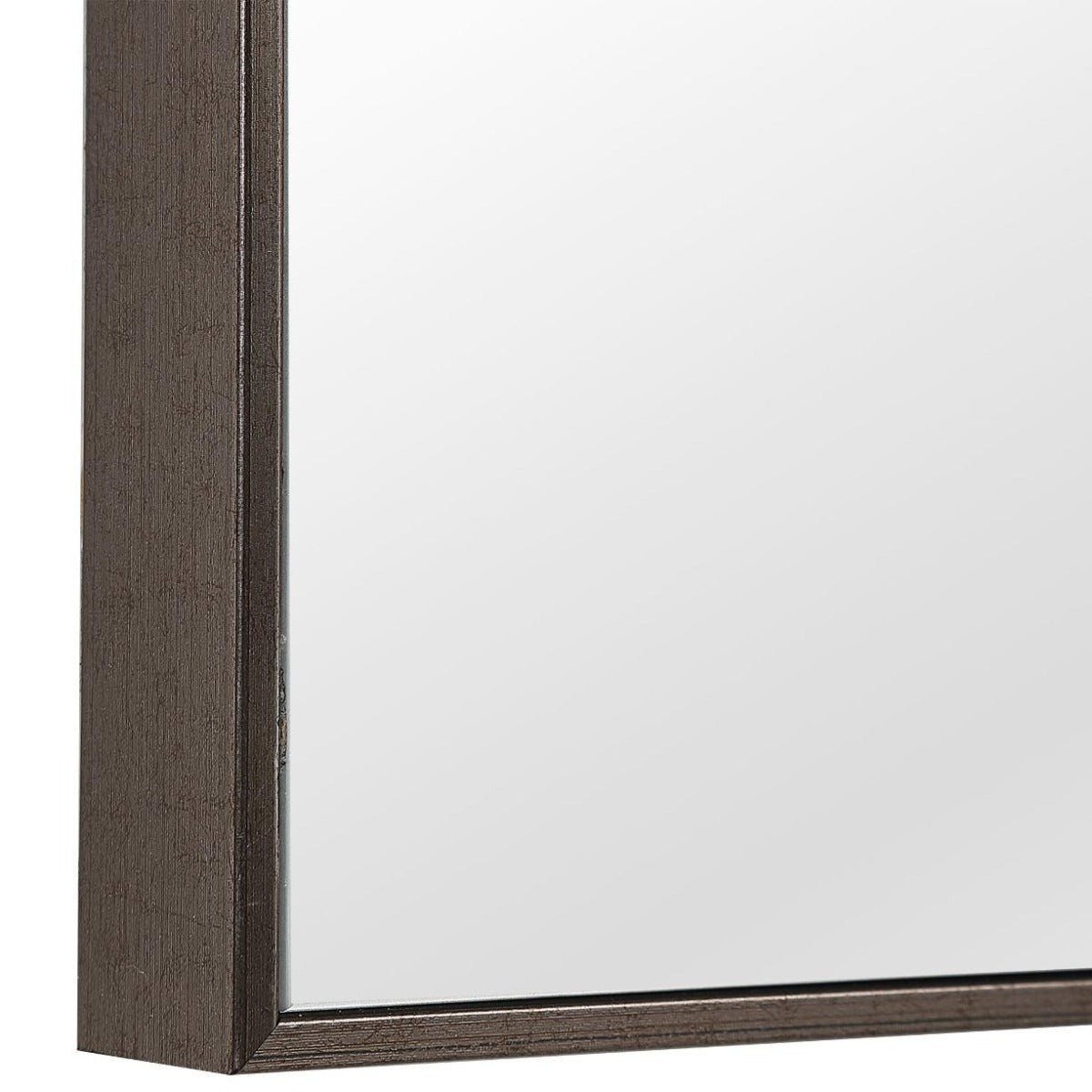 Simple Slim Frame Mirror Gunmetal Grey by Keiichi