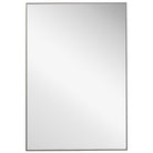 Simple Slim Frame Rectangular Mirror in Silver by Keiichi