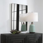 Simple Slim Frame Rectangular Mirror in Silver by Keiichi