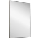 Simple Slim Frame Rectangular Mirror in Silver by Keiichi