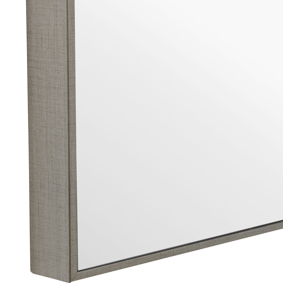 Simple Slim Frame Rectangular Mirror in Silver by Keiichi