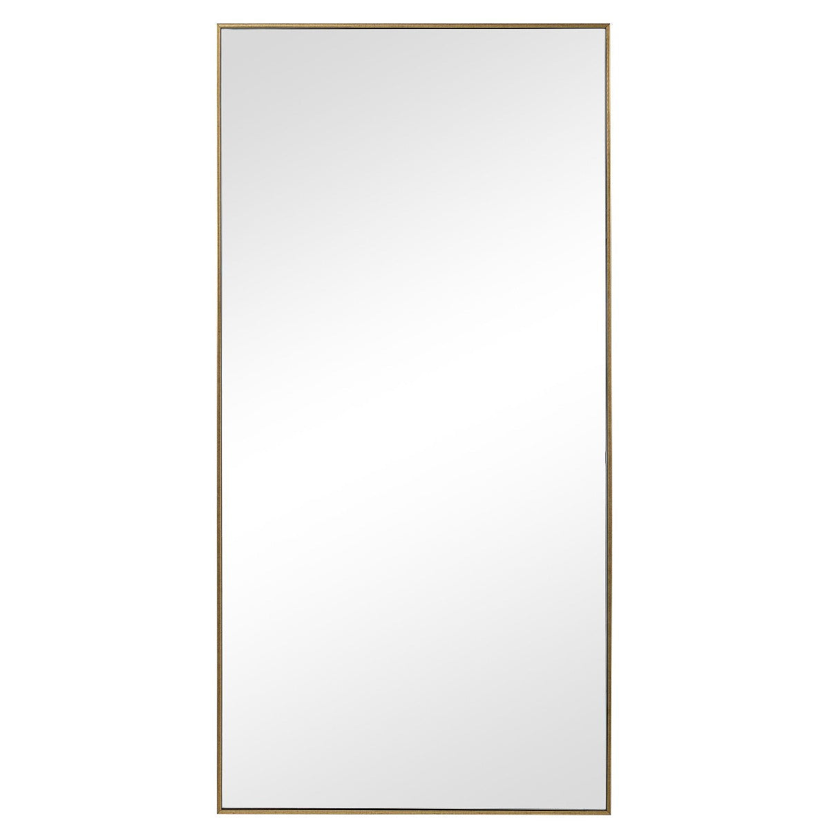 Slim Frame Rectangular Midi Mirror in Gold by Keiichi