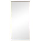 Slim Frame Rectangular Midi Mirror in Gold by Keiichi