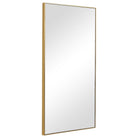 Slim Frame Rectangular Midi Mirror in Gold by Keiichi