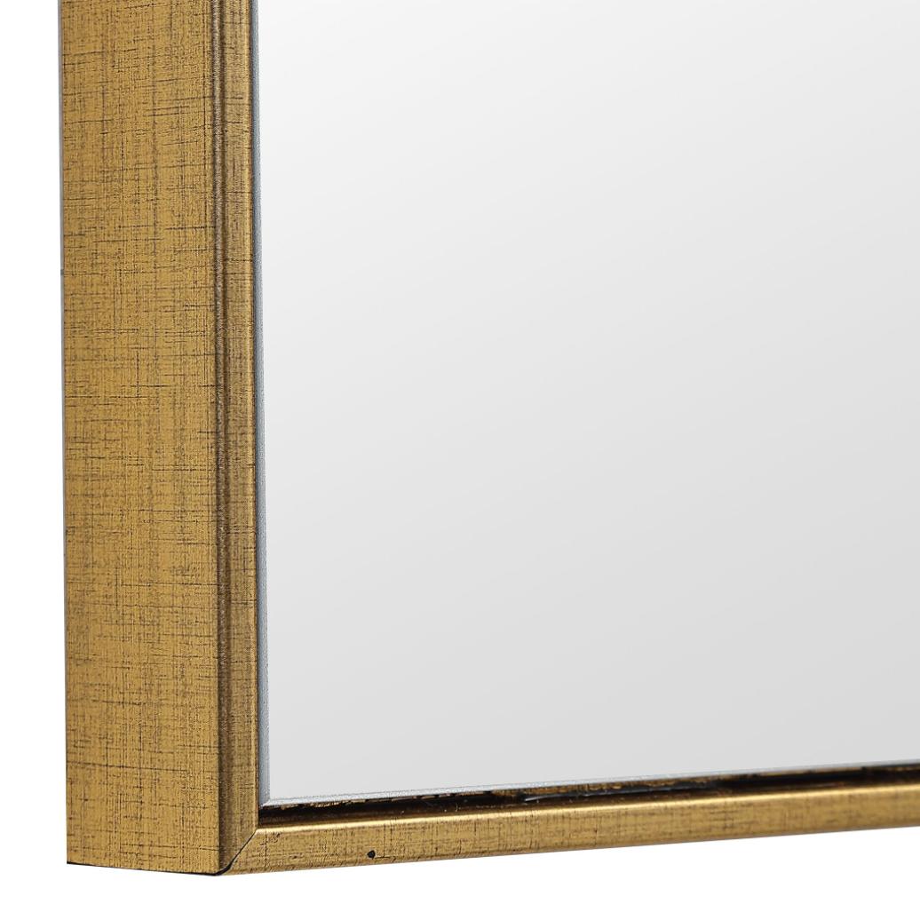 Slim Frame Rectangular Midi Mirror in Gold by Keiichi