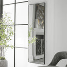 Slim Frame Full Length Mirror in Black by Keiichi