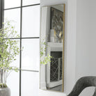 Slim Frame Full-Length Mirror in Gold by Keiichi
