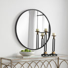 Eve Medium Round Mirror Black by Keiichi