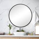 Eve Large Round Mirror Black by Keiichi