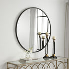 Eve Large Round Mirror Black by Keiichi