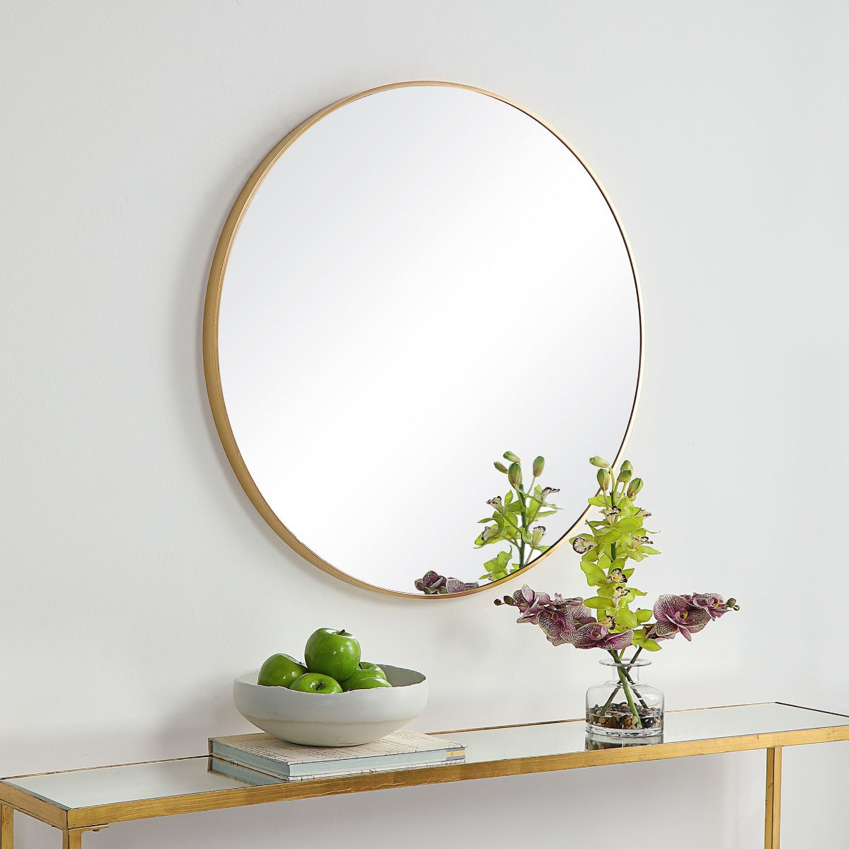 Eve Small Round Mirror Gold by Keiichi