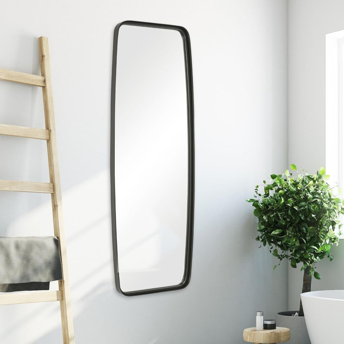 Adeleine Tall Mirror Black by Keiichi